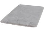 Badematte "Bali" Gr. 4, silber (silberfarben), H:29mm, Polyester, SCHÖNER WOHNEN-KOLLEKTION, Badematten, Badematte, Fell Haptik, kuschelig, Badezimmerteppich, waschbar, Topseller