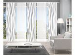Schiebegardine VISION S "WELLO 5er SET" Gr. 1, grau, B:60cm H:260cm, Polyester, Gardinen, Schiebegardine, Bambus-Optik, Digital bedruckt