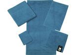 Gästehandtuch ROSS "Cashmere feeling", blau (petrol), B:30cm L:50cm, Frottier, Baumwolle, Handtücher, Gästehandtuch, 100% Baumwolle, mit Wellen-Bordüre, große Farbauswahl