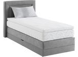 Boxspringbett, grau, B:105cm L:210cm, WESTFALIA SCHLAFKOMFORT, Komplettbetten, Boxspringbett, wahlweise mit Bettkasten und Topper