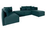 Wohnlandschaft OTTO HOME "Nöre U-Form", blau (petrol), B:340cm H:86cm T:172cm, Struktur fein (100% Polyester);Struktur (100% Polypropylene);Webstoff (100% Polyester);Samtoptik (100% Polyester);Luxus-Microfaser Lederoptik (100% Polyester);Baumwoll-/Leinenmix (60% Baumwolle/40% Leinen), Sofas, Wohnlandschaft, 5 Teile, in vielen Bezugsqualitäten und Farben s. auch "Nöre"
