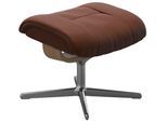Fußhocker STRESSLESS "Mayfair", braun (copper paloma), B:55cm H:41cm T:39cm, Leder PALOMA: PALOMA ist ein durchgefärbtes Semianilin-Möbelleder mit natürlicher Narbung., Hocker, Fußhocker, mit Cross Base, Größe S, M & L, Holzakzent Eiche