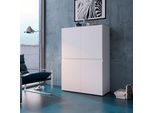 Highboard HOME AFFAIRE "Rimini", weiß (alpinweiß), B:89,9cm H:129,4cm T:40cm, Holzwerkstoff, Sideboards, Highboard, Höhe 129 cm