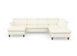 Wohnlandschaft SIT & MORE "Marano U-Form", beige (creme), B:304cm T:216cm, 98% Polyester, 2% Polyamid, Sofas, Wohnlandschaft, inklusive Kopfteilverstellung, wahlweise mit Bettfunktion, Bettkasten