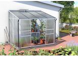 Anlehngewächshaus VITAVIA "Osiris 5200", silber (silberfarben), B:262cm T:201cm, Gewächshäuser, Anlehngewächshaus