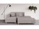 Ecksofa OTTO HOME "Suyala", grau (taupe), B:258cm H:85cm T:168cm, 100% Polyester, Sofas, Ecksofa, L-Form mit Hocker