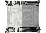 Dekokissen APELT "Mino", weiß, B:49cm L:49cm, Obermaterial: 75% Polyester, 15% Baumwolle, 10% Viskose, Dekokissen_Sitzkissen_Kissenhüllen, Dekokissen