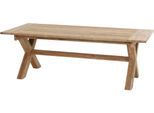 Gartentisch SIENA GARDEN "Cardiff", beige (natur, natur, natur), H:76cm T:180cm, Tische, Gartentisch, B/H: 100x76 cm,Teakholz
