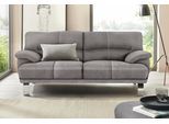 3-Sitzer TRENDMANUFAKTUR "Cecilia II, mit italienischem Design, tollen Details", silber, B:200cm H:87cm T:89cm, Struktur fein (100% Polyester);Microfaser Vintage (100% Polyester);Struktur (100% Polyester), Sofas, 3-Sitzer, mit tollem Sitzkomfort und Designfuß