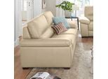 3-Sitzer CALIA ITALIA "Gaia, hochwertiges Ledersofa mit erstklassigem Sitzkomfort", beige, B:210cm H:92cm T:97cm, Leder SORRENTO - 100% Leder;Leder BULL - 100% Leder, Sofas, 3-Sitzer, edles Design, in zwei hochwertigen Lederqualitäten