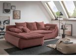 Ecksofa HOME AFFAIRE "Imola, bequem, aktuelle Steppung im Sitz, L-Form, Breite 270cm", rot (koralle, rot), B:270cm H:90cm T:170cm, Microfaser PRIMABELLE (100% Polyester) / Struktur (82% Polyester, 9% Viscose, 7% Baumwolle, 2% Nylon);Kunstleder SOFTLUX / Struktur (82% Polyester, 9% Viscose, 7% Baumwolle, 2% Nylon);Cord (93% Polyester, 7% Polyamid), Sofas, Ecksofa, wahlweise mit Bettfunktion