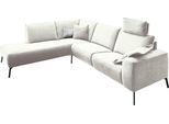 Ecksofa HOME AFFAIRE "Bellini L-Form", weiß, B:263cm H:85cm T:90cm, Luxus-Microfaser weich (98% Polyester, 2% Nylon);Easy Care (100% Polyester), Sofas, Ecksofa, incl. motorischer Relaxfunktio, wahlweise Easy Care-Bezug