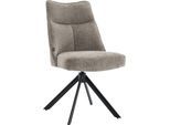 Drehstuhl HOME AFFAIRE "Corda", grau (taupe, schwarz, taupe), B:50cm T:45cm, Metall, Polyester, Stühle, Drehstuhl, tolle Optik