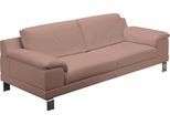 2,5-Sitzer EGOITALIANO "Shakira, Design und Sitzkomfort auf hohem Niveau, tolle Details", rosa (millenium rose), B:216cm H:84cm T:92cm, Leder »BULL« (echtes Rindsleder). Geschliffenes, pigmentiertes und behandeltes Rindsleder mit einer Dicke von 1, 3-1, 5 mm. Dieses Leder zeigt eine ziemlich weiche Hand mit einem halb undurchsichtigen Aussehen. Es handelt sich um ein geschütztes Leder. Eine leicht