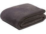 Wohndecke GÖZZE "Merino Wendewohndecke", grau (anthrazit), B:150cm L:200cm, Polyester, Wohndecken, Wohndecke, kuschelig weich