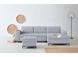 Ecksofa OTTO PRODUCTS "Grazzo, zeitlos & elegant, moderne Sitzheftung, Breite 266cm, L-Form", silber, B:266cm H:80cm T:162cm, 100% Polyester (recycelt), Sofas, Ecksofa, hochwertige Stoffe aus recyceltem Material, Steppung im Sitzbereich