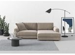 Ecksofa TRENDMANUFAKTUR "Bourbon, Mega Designsofa mit tollem Sitzkomfort, Breite 250cm, L-Form", beige, B:250cm H:84cm T:176cm, 88% Polyester, 12% Polyacryl, Sofas, Ecksofa, extra tiefe Sitzfläche, wahlweise mit Sitztiefenverstellung
