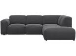 Ecksofa FLEXLUX "Lucera, super Sitzkomfort durch Kaltschaum im Sitz, L-Form", grau (dervit grau), B:256cm H:73cm T:231cm, 100% Polyester, Sofas, Ecksofa, modern & anschmiegsam, Designsofa, modernes skandinavisches Design
