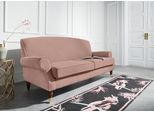 3-Sitzer HOME AFFAIRE "Rennes", rosa (rosé), B:200cm H:90cm T:93cm, Samtoptik ( 100% Polyester);Baumwollmix (50% Baumwolle, 50% Polyester), Sofas, 3-Sitzer, in Samtoptik oder Baumwoll-Mix