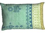 Kissenbezug CASATEX "Indi", blau (türkis), B:80cm L:40cm, Satin, Obermaterial: 100% Baumwolle, Kissenbezüge, Kissenbezug, Kissenbezug mit Ornamenten, passend zur Bettwäsche in Qualität Satin