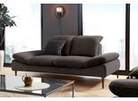 2-Sitzer W.SCHILLIG "enjoy&MORE", braun (braun z59), B:202cm H:87cm T:110cm, Chenille-Flachgewebe R66 (85% Polyester, 15% Nylon);Longlife Xtra-Leder Z59: Glattleder mit modischer Prägung. Hautstärke 0, 9 - 1, 1 mm;Stoff S37 (100% Polyester), Sofas, 2-Sitzer, Sitztiefenverstellung, Füße bronze pulverbeschichtet, Breite 202 cm