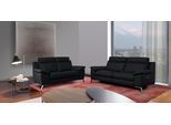 2-Sitzer CALIA ITALIA "Roby italienisches Designsofa mit exzellentem Sitzkomfort", schwarz (nero), B:172cm H:95cm T:96cm, Sofas, 2-Sitzer, mit erstklassigem Lederbezug