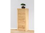 Aktenschrank VOGL MÖBELFABRIK "Toronto", braun (wildeiche), B:52cm H:119cm T:42cm, Holzwerkstoff, Massivholz, Schränke, Aktenschrank, in 2 Breite, 3 Fächer, teilmassiv, Höhe 119 cm, Made in Germany