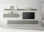Wohnwand HOME AFFAIRE "City/Giron, moderne Anbauwand, Komplettset in vielen Farben verfügbar", grün (grün aloe), B:340cm H:180cm T:30cm, Holzwerkstoff, Kastenmöbel-Sets, Wohnwand, enthält drei Hängeschränke & zwei Wandboards