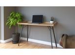 Schreibtisch WOODMAN "Rayburn", braun (eichefarben, anthrazit), B:115cm H:78cm T:52cm, Tische, Schreibtisch, im schlichten skandinavischen Design, FSC-zertifiziert
