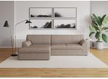 DOMO collection "Topper, elegant und zeitlos, kompaktes Stellmaß 245/155cm, L-Form" mit Recamiere, wahlweise mit Schlaffunktion