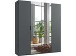 Kleiderschrank WIMEX "Oxford by fresh to go, in 3 Breiten, Made in Germany", grau (grafit), B:200cm H:216cm T:58cm, Holzwerkstoff, Schränke, Kleiderschrank, mit hochwertigen Falttüren für den perfekten Überblick
