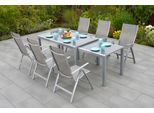 Garten-Essgruppe MERXX "Taviano", braun (silber, diamantbraun), Polyester, Aluminium, Polyester, Sitzmöbel-Sets, Garten-Essgruppe