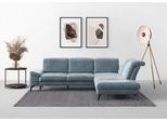 Ecksofa SIT & MORE "Cabana L-Form", blau (blaugrau), B:303cm H:84cm T:244cm, 100% Polyester, Sofas, Ecksofa, Ottomane, wahlweise mit Sitztiefen-,Armlehnen- und Kopfteilfunktion