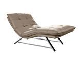 Relaxliege W.SCHILLIG "daily dreams", braun (stone z59), B:95cm H:91cm T:170cm, Longlife Xtra-Leder Z59: Glattleder mit modischer Prägung. Hautstärke 0, 9 - 1, 1 mm, Sofas, Relaxliege, in Waffelkissen-Optik, wahlweise mit Motor, Kufengestell, in 2 Breiten