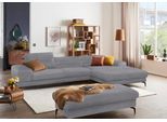 Ecksofa W.SCHILLIG "piedroo, Designsofa mit tollem Sitzkomfort, bequem und elegant, L-Form", grau (dolphin r66), B:343cm H:70cm T:193cm, Chenille-Flachgewebe R66 (85% Polyester, 15% Nylon), Sofas, Ecksofa, Kopfteilverstellung, wahlweise mit Sitztiefenverstellung, Breite 343cm