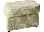 Polsterhocker DOMO COLLECTION "Bahia", grün, B:58cm H:42cm T:58cm, Struktur (100% Polyester);Luxus-Microfaser (100% Polyester), mit Muster, Hocker, Polsterhocker, passend zur "Bahia"-Serie