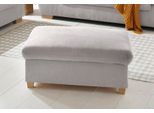 Hocker HOME AFFAIRE "Bergamo", silber, B:110cm H:44cm T:81cm, Luxus-Kunstleder;Struktur weich (100% Polyester);Chenille 100% Polyester;Struktur fein ( 100% Polyester), Hocker, Hocker, mit Stauraum