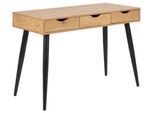 Schreibtisch ACTONA GROUP "Neptun", beige (, schwarz, schwarz), B:110cm H:77,1cm T:50cm, Tische, Schreibtisch, Bürotisch, Arbeitstisch, mit 3 Schubladen, Breite 110 cm