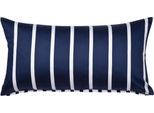Kissenbezug JANINE "modernclassic 39028-28", blau (nachtschattenblau), B:40cm L:80cm, Mako-Satin, Obermaterial: 100% Baumwolle, Kissenbezüge, Kissenbezug, mit Reißverschluss