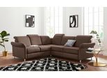 Ecksofa SIT & MORE "Darwin L-Form", braun (cognac), B:249cm T:229cm, Sofas, Ecksofa, inklusive Federkern, wahlweise mit Kopfteilverstellung, Bettfunktion
