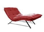 Relaxliege W.SCHILLIG "daily dreams", rot (ruby rot z59), B:95cm H:91cm T:170cm, Longlife Xtra-Leder Z59: Glattleder mit modischer Prägung. Hautstärke 0, 9 - 1, 1 mm, Sofas, Relaxliege, in Waffelkissen-Optik, wahlweise mit Motor, Kufengestell, in 2 Breiten