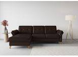 Ecksofa SIT & MORE "Göteborg", braun (mocca), B:268cm H:90cm T:176cm, Sofas, Ecksofa, Sitztiefenverstellung und Federkern, wahlweise mit Bettfunktion