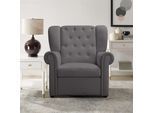 Relaxsessel HOME AFFAIRE "Lillyse", grau, B:88cm H:107cm T:87cm, 100% Polyester, Sessel, Relaxsessel, Drehbar und mit Schaukelfunktion