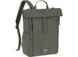 Wickelrucksack LÄSSIG "Green Label, Rolltop Up, olive", Baby, Gr. B/H/T: 29cm x 42cm x 15cm, grün (olive), Polyester, Rucksäcke Wickelrucksack, vegan; zum Teil aus recyceltem Material