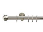 Gardinenstange LIEDECO, silber (silberfarben), L:120cm Ø:20mm, Gardinenstangen, Gardinenstange