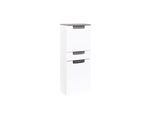 Midischrank WELLTIME "Siena", silber (weiß, rauchsilber), B:40cm H:105cm T:27cm, Holzwerkstoff, MDF, Schränke, Midischrank, Breite 40 cm, mit integrierten Türdämpfern und Softclose-Funktion