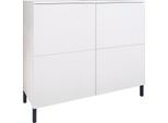 Kommode BORCHARDT MÖBEL "Haama", weiß (weiß matt), B:93cm H:80cm T:35cm, Holzwerkstoff, Sideboards, Kommode, Breite 93 cm