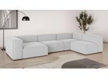 Wohnlandschaft OTTO HOME "HAILY U-Form mit Ottomane links/rechts, Maße B/T/H: 360/200/72 cm", beige (creme), B:360cm H:72cm T:200cm, 100% Polyester, Sofas, Wohnlandschaft, als Modul oder separat verwendbar, für individuelle Zusammenstellung