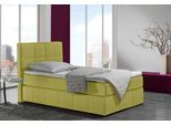Boxspringbett HOME AFFAIRE "Casano", gelb (lemon), B:112cm L:215cm, Strukturstoff-Bezug (100% Polyester), Komplettbetten, Boxspringbett, mit feiner Steppung, in 3 Matratzenarten, 2 Härtegraden und 5 Farben