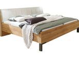 Futonbett WIEMANN "Quito", braun (bianco, eiche, nachbildung, kunstleder champagner), B:169cm L:218cm, Betten, Futonbett, 4-fach Liegehöhenverstellung